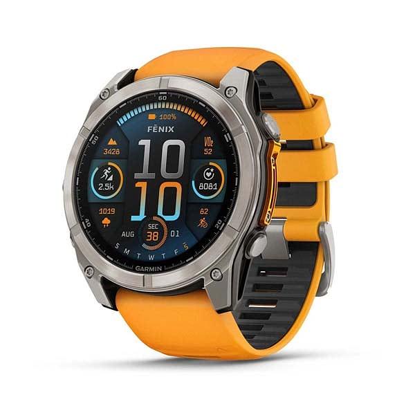 Garmin Fenix 8 47Mm, Saph, Ti/Bare/Graphite/Orange, Sea (Amoled Sapphire)
