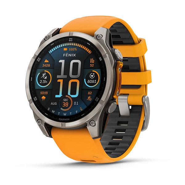 Garmin Fenix 8 47Mm, Saph, Ti/Bare/Graphite/Orange, Sea (Amoled Sapphire)