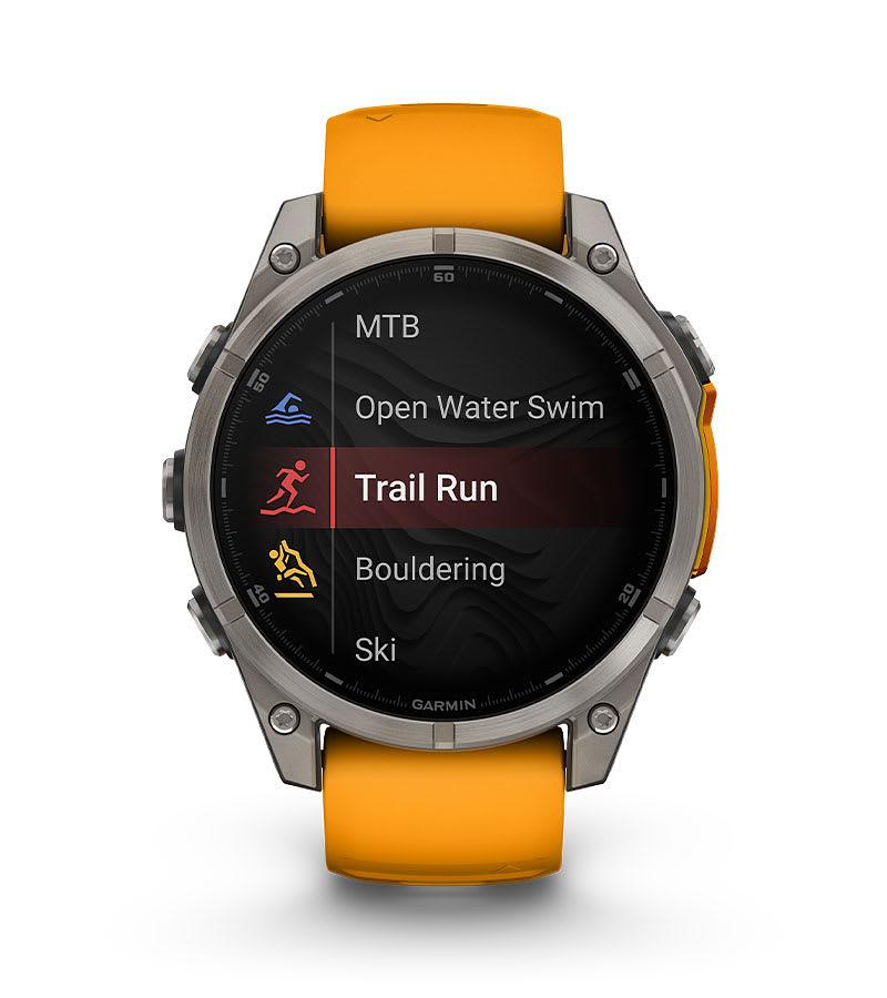 Garmin Fenix 8 47Mm, Saph, Ti/Bare/Graphite/Orange, Sea (Amoled Sapphire)
