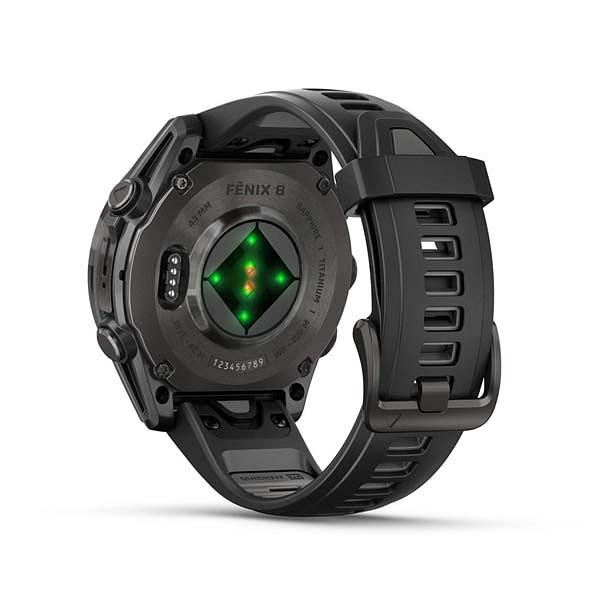 Garmin Fenix 8 43Mm,Saph,Crbn Gryti/Blk, Blk/Pebble Gray Bnd,Sea (Amoled Sapphire)