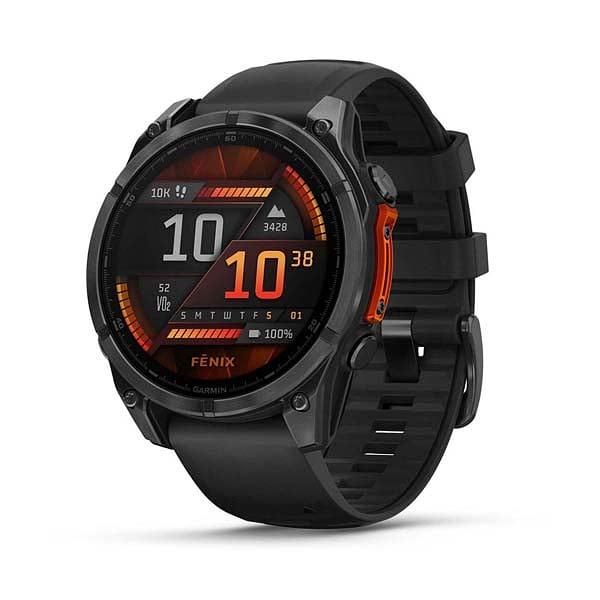 Garmin Fenix 8 47Mm, Glass/Ss, Slate Gray Steel/Black, Blk Bnd, Sea (Amoled)