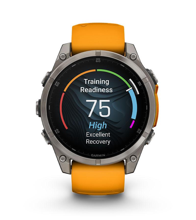Garmin Fenix 8 47Mm-Solar Sapphire
Titanium With Amp Yellow/Graphite
Silicone Band (Sapphire Solar)