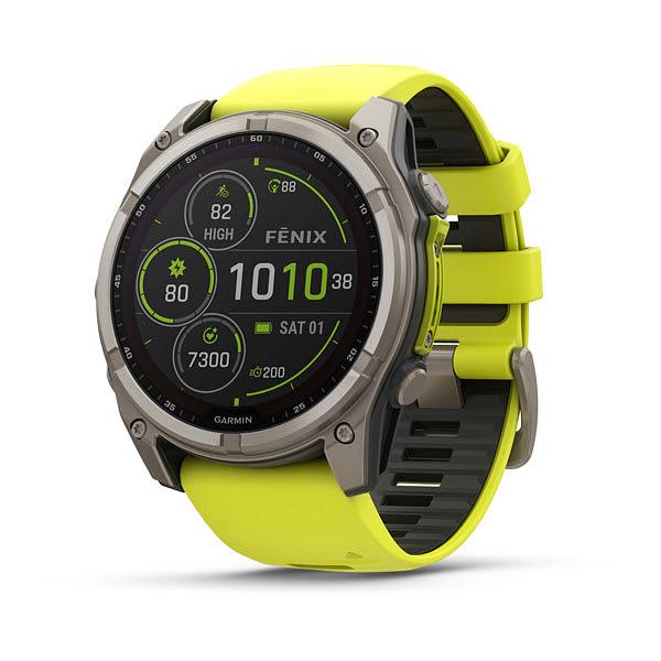Garmin Fenix 8 51Mm, Sapph Solar,Bareti/Graphite Amp Yellow/Grphband(Sapphire Solar)