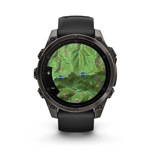 Garmin Fenix 8 47MM-Amoled Sapphire Bare Titanium-Graphite With
Titanium Band (+1 Graphite Silicone Band)
