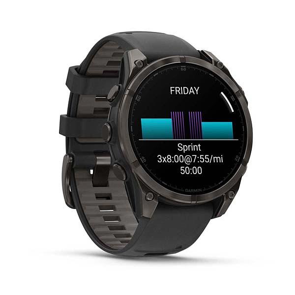 Garmin Fenix 8 47MM-Amoled Sapphire Bare Titanium-Graphite With
Titanium Band (+1 Graphite Silicone Band)