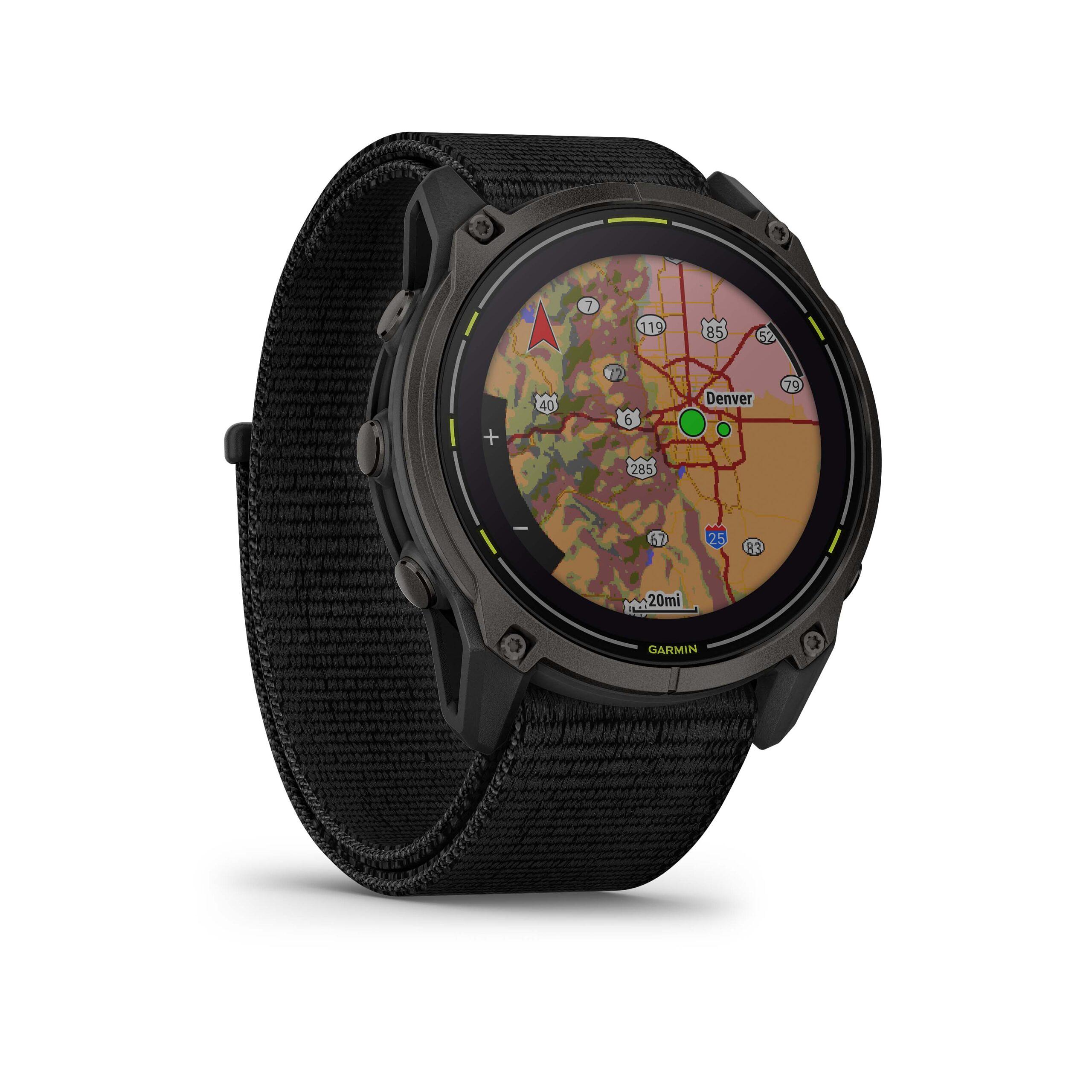 Garmin Enduro 3 (51 Mm) Solar Sapphire Carbon Gray Dlc Titanium With Black Ultrafit Nylon Band