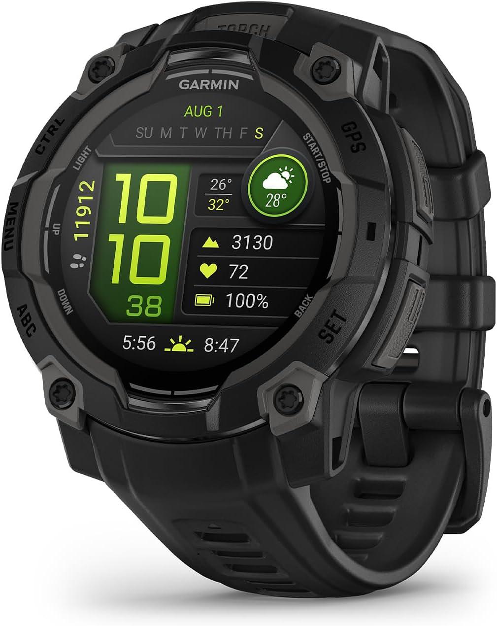 Garmin Instinct 3 45mm-AMOLED-Black Bezel with Black Band